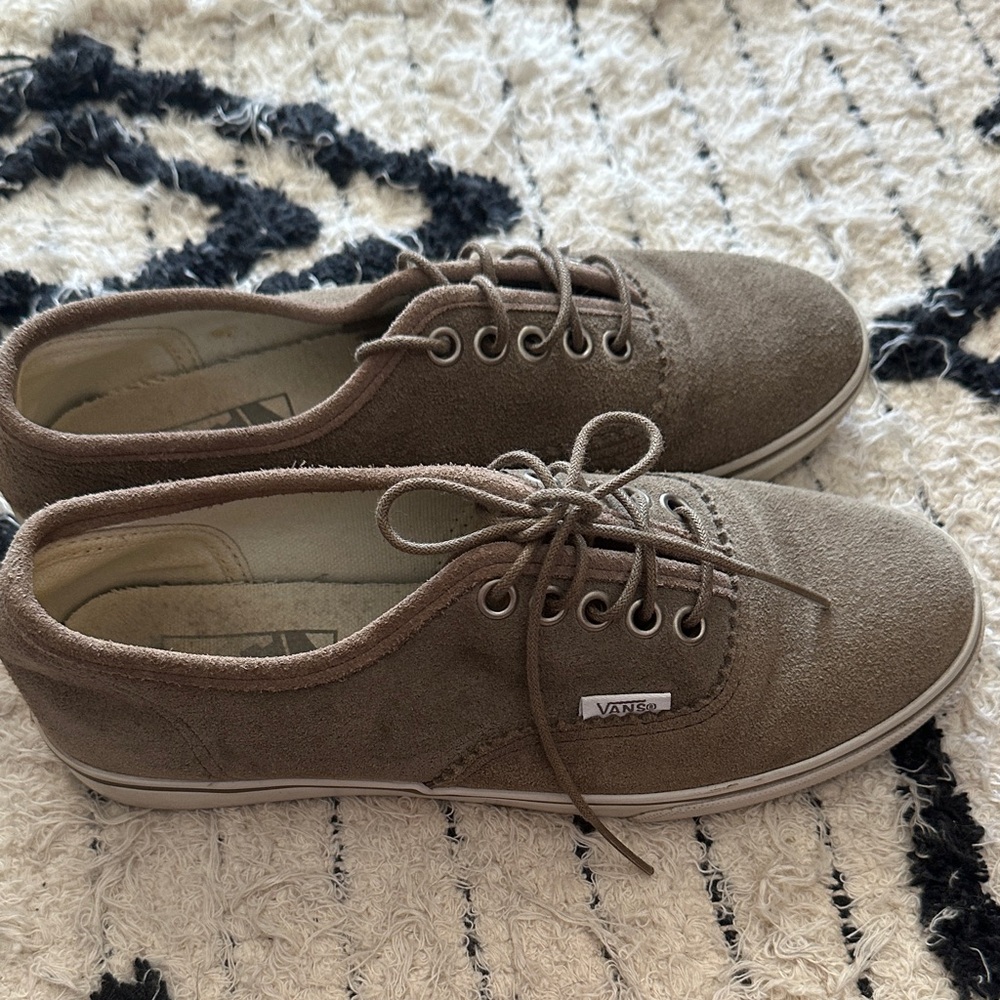 Vans Taupe Suede Low-Top Sneakers